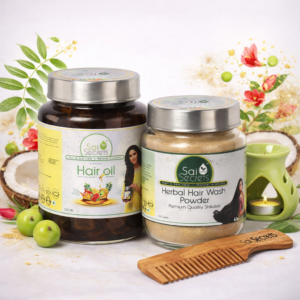 Sai Secrets Hair Oil - 750Ml + Shikkakai – 500GM Unisex Product